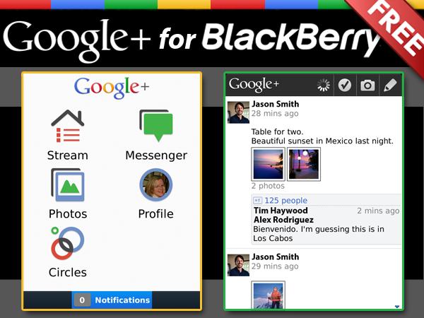 Download Google+ Untuk Blackberry